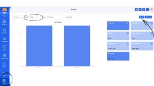 Restaurant POS system - basic mode screen shot demo - reports