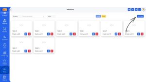Restaurant POS system - basic mode screen shot demo - table panel