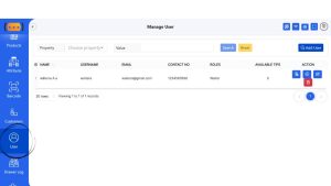 Restaurant POS system - basic mode screen shot demo - user